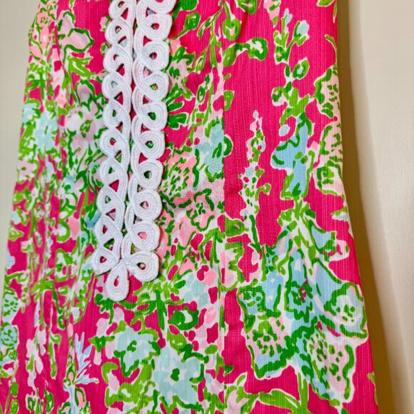 Lilly Pulitzer Womens Cathy Dress Floral Pink Green Southern Charm Size 4 - Picture 7 of 16